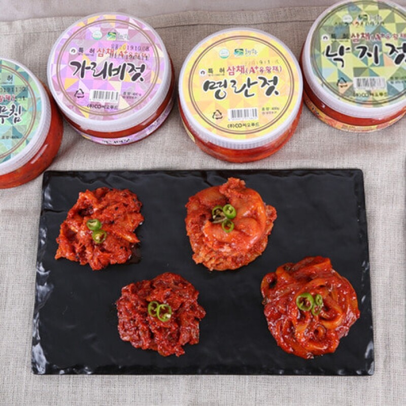 씨오씨오,(특가할인)[씨오푸드]삼채(A+유황채)젓갈B세트